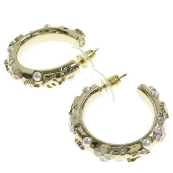 ❤️#109 Chanel hoop earrings with a Flower Motif - Picture 2 of 9